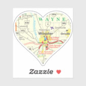 Wooster OH  Map Sticker (Vel)