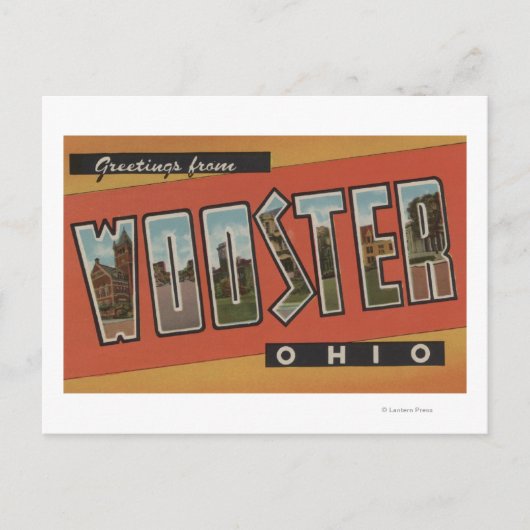 Wooster, OhioLarge Letter ScenesWooster, OH Briefkaart (Voorkant)