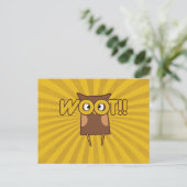 Woot Congring Owl Briefkaart (Staand voorkant)