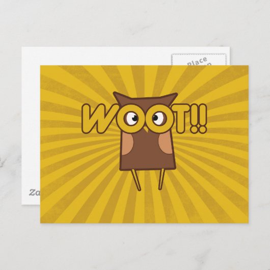 Woot Congring Owl Briefkaart (Voorkant / Achterkant)