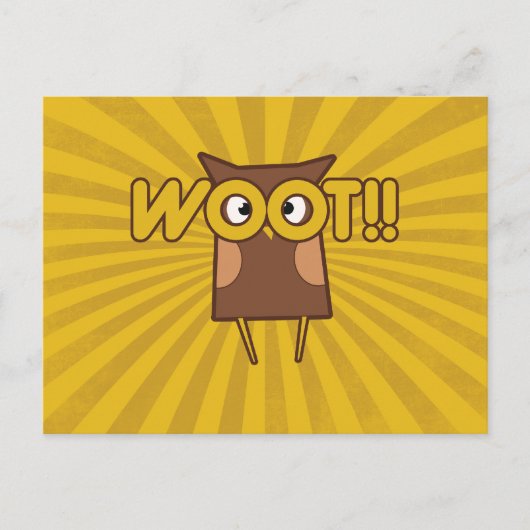 Woot Congring Owl Briefkaart (Voorkant)