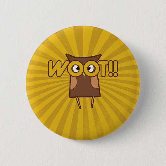 Woot Congring Owl Ronde Button 5,7 Cm (Voorkant)