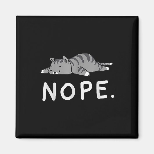 Woot Nope Cat Magneet (Voorkant)