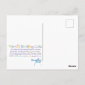 Wor(l)d Birthday Cake Briefkaart (Achterkant)