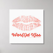 Wor(l)d Kiss Canvas Print (Voorkant)