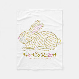 Wor(l)d Konijnen Vliesdeken Fleece Deken