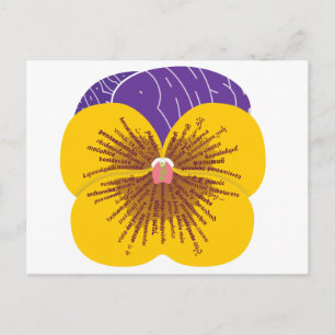 Wor(l)d Pansy-Briefkaart Briefkaart