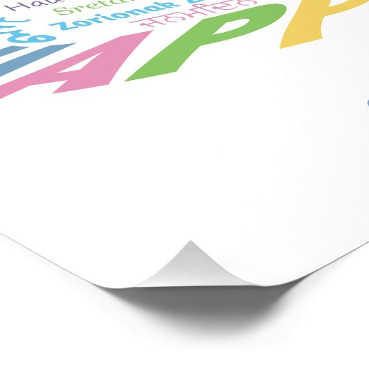 Wor(l)d Poster van de Birthday Cake (Hoek)