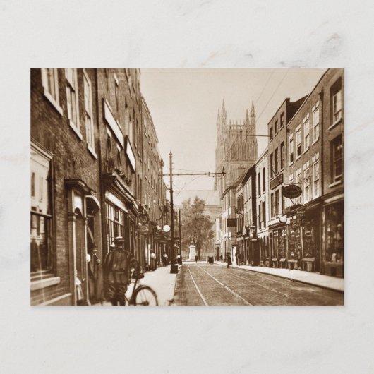 worcester briefkaart 1927 sepia (Voorkant)