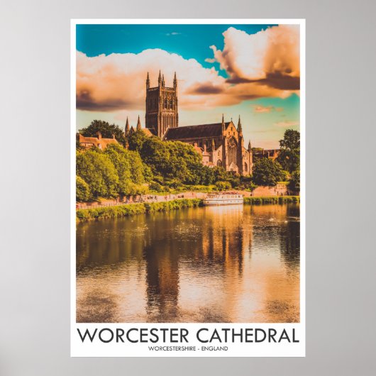 Worcester Cathedral, Worcestershire, Engeland Poster (Voorkant)