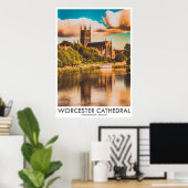 Worcester Cathedral, Worcestershire, Engeland Poster (Thuiskantoor)