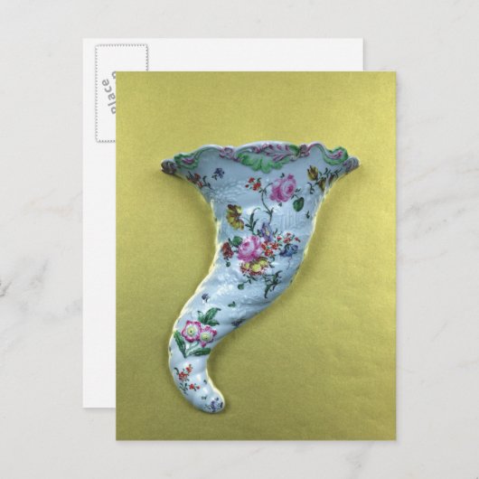 Worcester cornucopia wall pack, c.1760 briefkaart (Voorkant / Achterkant)