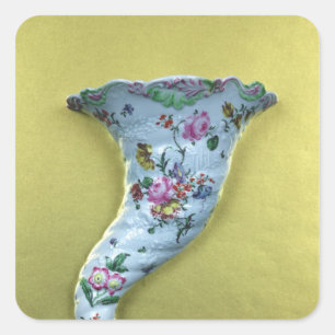 Worcester cornucopia wall pack, c.1760 vierkante sticker