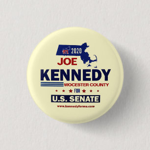 Worcester County voor Joe Kennedy 2020 Ronde Button 3,2 Cm