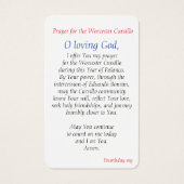 Worcester Cursillo Prayer Kaart (Achterkant)