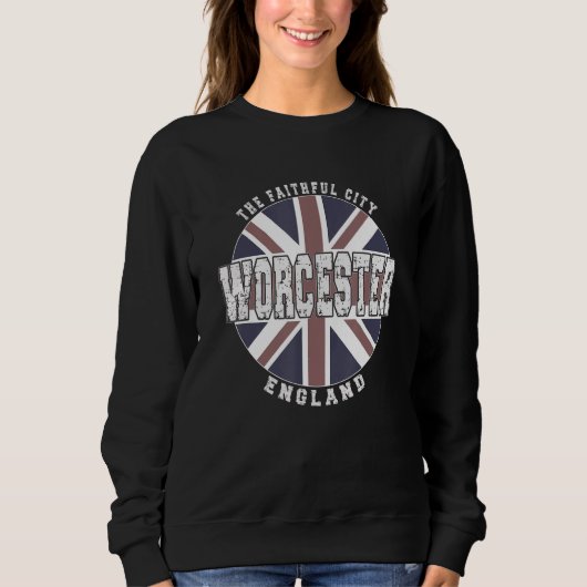 Worcester Engeland Vintage Engelse vlag Trui (Voorkant)