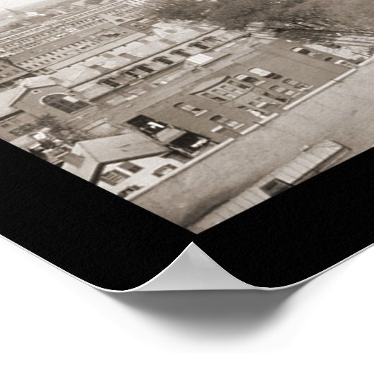 Worcester MA Sky Foto 1910 Poster (Hoek)