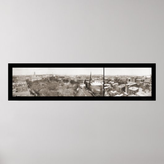 Worcester MA Sky Foto 1910 Poster (Voorkant)