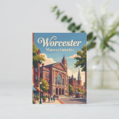 Worcester, Massachusetts Briefkaart (Staand voorkant)