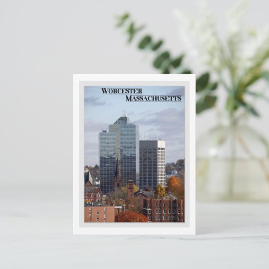 Worcester, Massachusetts Briefkaart (Staand voorkant)