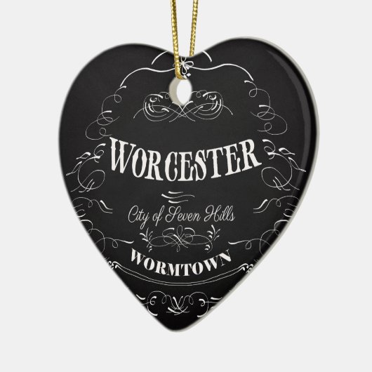 Worcester Massachusetts - City of Seven Hills Keramisch Ornament (Links)