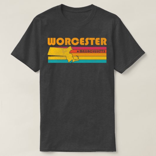 Worcester Massachusetts  Distress Souveni T-shirt (Design voorkant)