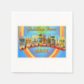 Worcester Massachusetts MA Vintage Travel Souvenir Servetten (Voorkant)