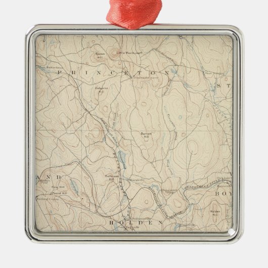 Worcester, Massachusetts Metalen Ornament (Voorkant)