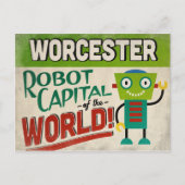 Worcester Massachusetts Robot - Funny Briefkaart (Voorkant)