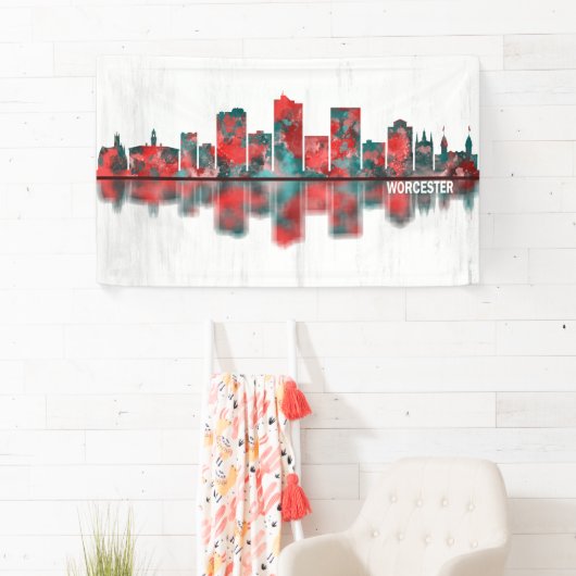 Worcester Massachusetts Skyline Spandoek (Insitu)