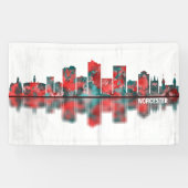 Worcester Massachusetts Skyline Spandoek (Horizontaal)