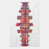 Worcester Massachusetts Skyline Theedoek (Verticaal)