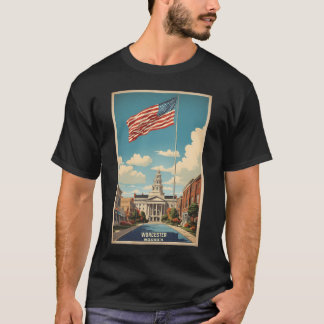 Worcester Massachusetts USA Vintage Reizen Toerism T-shirt