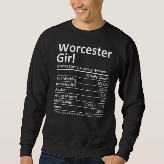 Worcester Meisje Ma Massachusetts City Home Roots Trui (Voorkant)