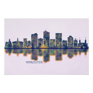 Worcester Skyline Perfect Poster