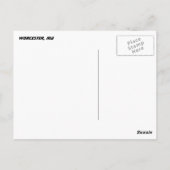 Worcester, station van de spoorweg MA Briefkaart (Achterkant)