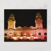 Worcester,  station van de spoorweg MA Briefkaart (Voorkant)