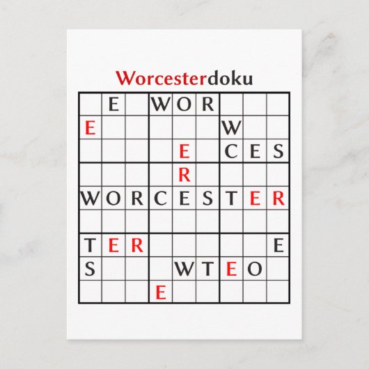 worcesterdoku briefkaart (Voorkant)