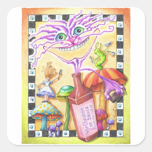 WorCheshire Cat Stickers (Voorkant)