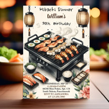 Word 30e verjaardag van chef-kok BBQ Japanese Sush