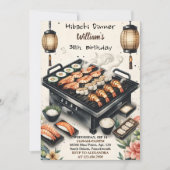 Word 30e verjaardag van chef-kok BBQ Japanese Sush Kaart (Voorkant)