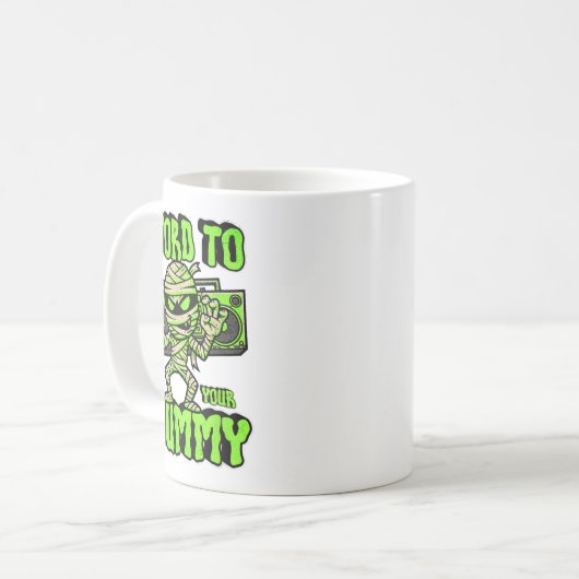 Word aan je mummie Grappig Schattige Halloween kos Koffiemok (Voorkant links)