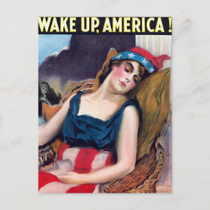 Word Amerika wakker! Feestdagen briefkaart