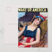 Word Amerika wakker! Feestdagen briefkaart (Voorkant / Achterkant)