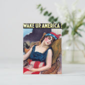Word Amerika wakker! Feestdagenkaart (Staand voorkant)