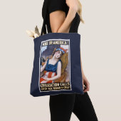 Word Amerika wakker! Patriottische Freedom Art Tote Bag (Dichtbij)
