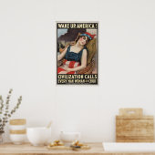 Word Amerika wakker! Poster (Keuken)