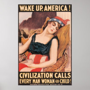 Word Amerika wakker! Poster