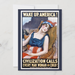 Word Amerika wakker! Vintage patriottische vrijhei