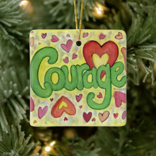 Word Art aangepaste feestdagen stimuleren Gift Orn Keramisch Ornament